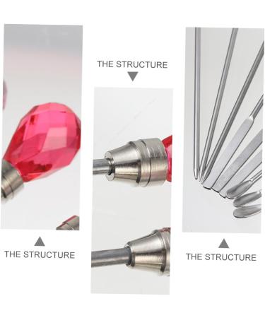 FRCOLOR Color Stirring Rod Nail Manicure Tool Resin Stirring Needle Spoon Spatula Silicone Resin Tool Jewelry Resin Molds for Dotting Rhinestone Metal Coffee Pigment - Buy Online on GoSupps.com