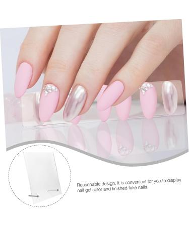 FOMIYES nail display board nail display chart nail tech accessories salon nail color board nail practice nail polish stand fake nail display stand Work exhibition board Acrylic magnetic Transparent - Buy Online on GoSupps.com