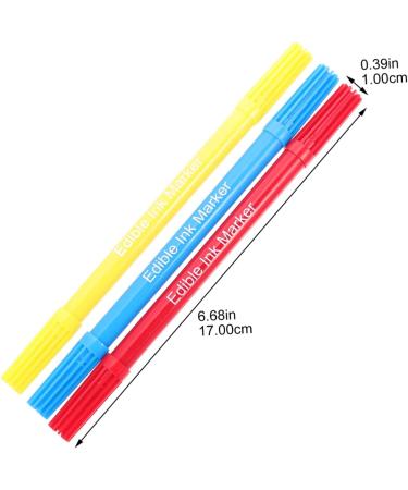 CRAFTHROU 3pcs Baking Pen Baking Coloring Pens Fine Tip Marker Pens Edible Pen Baking Coloring Marker Plastic - Buy Online on GoSupps.com