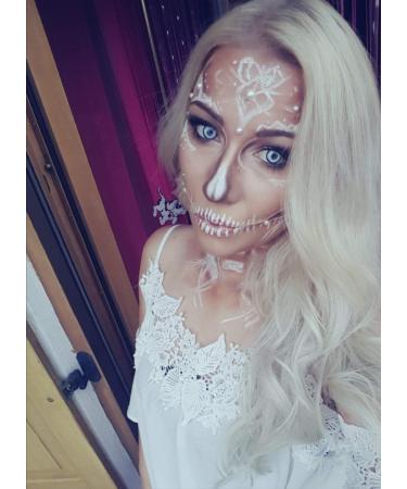 Buy FXCONTACTS Halloween White VAMPIR Colored Contact Lenses - 2 Pieces (1 Pair) Without Prescription | International Shipping - Buy Online on GoSupps.com