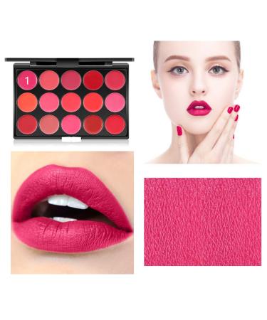 Shogpon 15 Color Cream Lip Gloss Palette & Matte Lipstick Set - Professional Makeup Cosmetics for Everyday Use - Buy Online on GoSupps.com