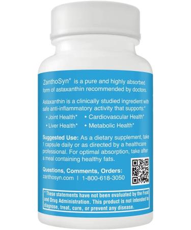 ZanthoSyn Astaxanthin Triple Strength 12mg - 3X Bioavailability, Non-GMO, Allergen-Free - 90 Veg Caps - Buy Online on GoSupps.com