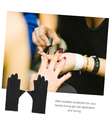 Housoutil 4 Pairs nail UV gloves nail gel Nylon Nail supplies breathable thin section Anti-UV summer sun protection gloves nail protection nail art accessory Accessories gel - Buy Online on GoSupps.com