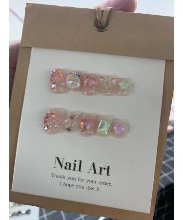 Handmade Nail Wearing Sweet Mocha Diamond Nail Fantasy Candy Nail Patch False Nail (Size : S) - Buy Online on GoSupps.com