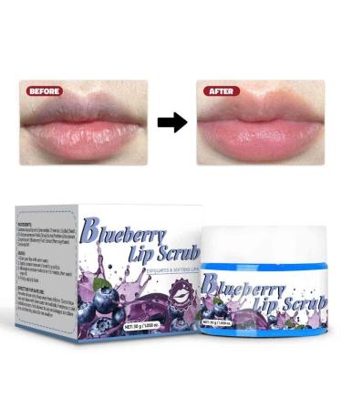 2PCS Lips Scrub Fruit Flavor Blueberry Lip Scrub Moisturizing Nourishing Exfoliating Dead Skin Reduce Lips Fine Lines - Buy Online on GoSupps.com