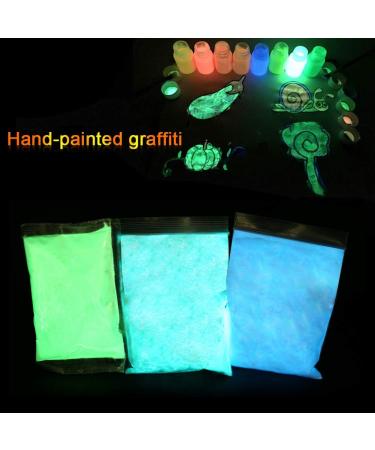 Fluorescent Powder 3x100g - Non-Toxic Luminescent Pigment for Neon Lights & Dark Effects - Professional Phosphorescent Color - Buy Online on GoSupps.com