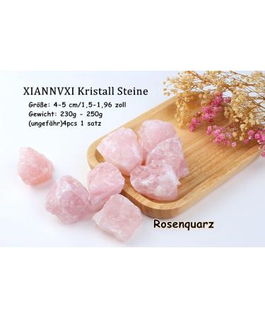 Buy Xiannvxi 2 Rose Quartz Stone Set - 100% Natural Crystal Water Stones for Healing & Meditation - 4pcs Premium Quality - Buy Online on GoSupps.com