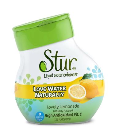 Stur Liquid Water Enhancer | Lemonade | Sweetened with Stevia | High in Vitamin C & Antioxidants | Sugar Free | Daily Hydration & Workout Recovery | Zero Calories | Keto | Vegan (1 Bottle) Lemonade 1.62 Fl Oz (Pack of 1)