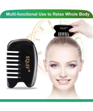 EQLEF Gua Sha Massage Tools Set - Horn Gua Sha Comb & Buffalo Horn Board for Relaxation & Skincare (2 Pieces) - Buy Online on GoSupps.com