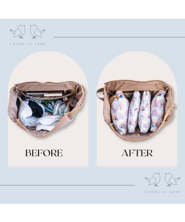 Diaper Bag Organizing Pouches (Set of 4) - Rainbow Diaper Bag Organizer Pouches - Baby Diaper Clutch Bag  Wet Bag  Mama Bag  Snacks Diaper Bag Insert - Waterproof Lining - Diaper Bag Organizer Insert - Buy Online on GoSupps.com