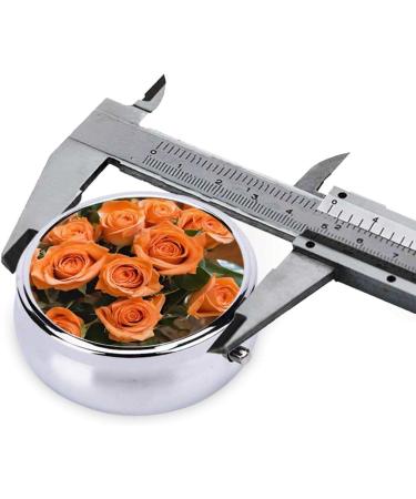 Red Rose Mini Round Pill Box - 3 Compartment Travel Organizer for Medicine Portable Pill Case for Home & Office - Buy Online on GoSupps.com