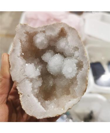 Natural Crystal Rough 1pc Natural White Agate Geode Slice Quartz Crystal Cluster Minerals Specimen Home Office Decoration Talla nica As Shown 1.97in - Buy Online on GoSupps.com