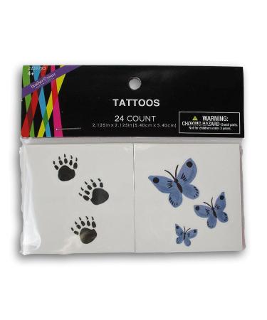 Animal Temporary Tattoos Set - Fox, Hedgehog, Paw Prints, Butterfly - Party Favors - Buy Online on GoSupps.com