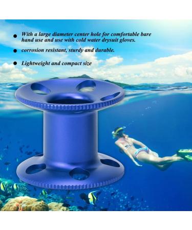Aluminum Alloy Diving Reel: Lightweight Finger Spool for Free Diving & Snorkeling - Blue - Buy Online on GoSupps.com