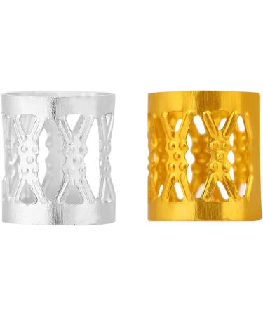 Hair Beads Hair Extension Link Beads Hair Jewelry Beads Hair Braid Cuff Adjustable Metal Hair Braid Beads Rings Cuff Hair Beauty Decoration Tools Accessories for DIY Hair Braiding (Silver 50g) - Buy Online on GoSupps.com