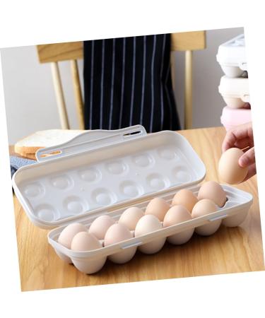 ABOOFAN 2pcs Anti-Collision Damage Chicken Containers for Fridge Pantry Egg Bins for Fridge Food re-usable Grey 30X11X6.5CM - Buy Online on GoSupps.com