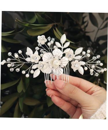 MAGICLULU Flower Comb Hair Jewelry Pearl Hair Accessories Hair Comb for Bride Wedding Bride Hair Comb Wedding Hair Accessories for Brides Headpiece for Bride Bridal Hair Accessory - Buy Online on GoSupps.com