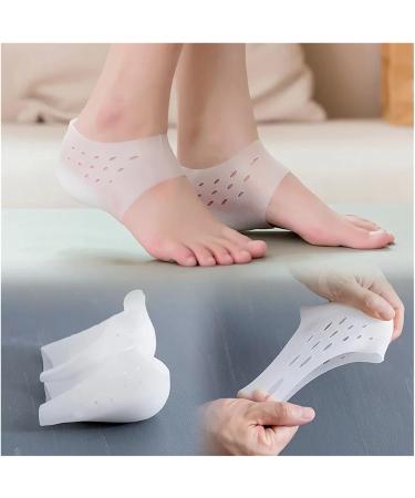 Invisible Height Increase Silicone Gel Heel Pads - 5CM Orthopedic Arch Support Cushions - Foot Massage Insoles (Beige 2CM) - International Shipping Available - Buy Online on GoSupps.com