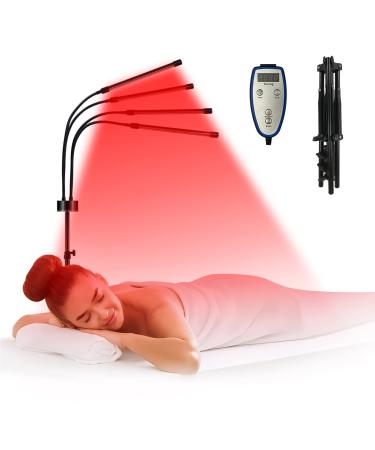 Red Light Therapy Device 80LEDs Infrared Light Therapy with Stand(15"-60"),660nm &850nm Deep Red Light Therapy for Body for Pain Relief,Skin