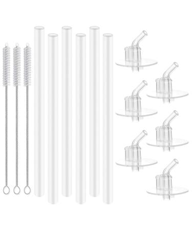 Replacement Straws for Thermos Funtainer Bottle, Straws Stem Set with Cleaning Brushes,Safe to use for Adult/Children (6-pack)
