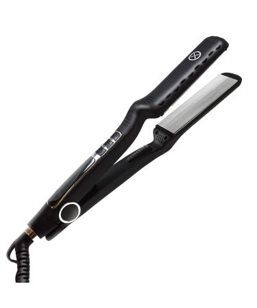 PRO Classic Black Titanium Plate Flat Iron Hair Straightener 1.5 Inch 450
