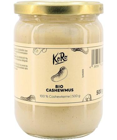 KoRo - Cashew puree 500g - No added sugar no additives vegan spread 100% cashew nuts - Buy Online on GoSupps.com
