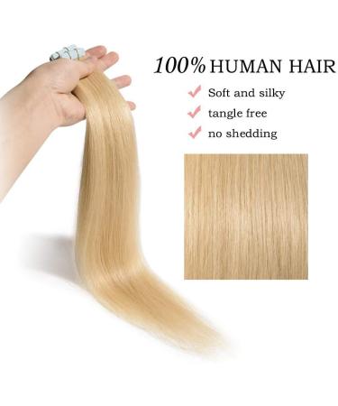 SEGO TAPE Extensions - Remy Real Hair Glue with 10 Free Tapes | 20 Tressen 16'' (45cm) Hellblond #613 - Shop Now! - Buy Online on GoSupps.com
