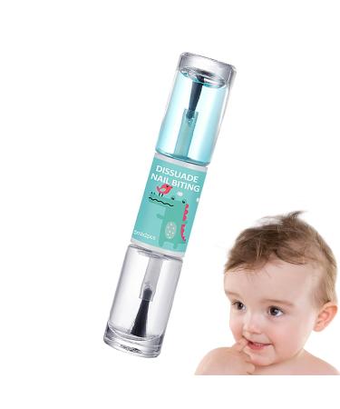 Yapetnck No Bite Nail Polish | 10ml Bitter Tasting Kid's Nail Polish Liquid 2 in 1 Design Nail Biting Stop Tool for Teenagers of All Ages Children Toddler and Adults