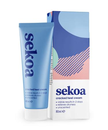 Sekoa Cracked Heel Cream | Foot Moisturiser with Urea for Dry and Cracked Heels | Results in just 2 days | Unscented Heel Balm 80 ml (Pack of 1)