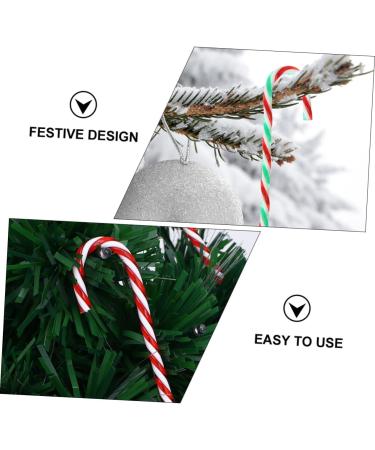 Zerodeko 24pcs Christmas Cane Ornament Red White Candy Cane Candy Crutch Pendants Christmas Utenciles Acrylic - Buy Online on GoSupps.com