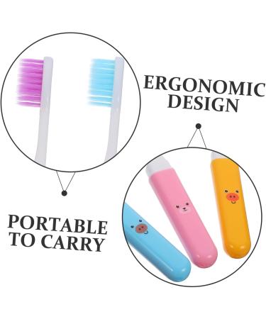 Beavorty Kids Folding Toothbrush Set - 5 Portable Travel Toothbrushes for Children - Buy Online on GoSupps.com