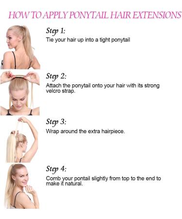 24" Ash Blonde Wrap Around Ponytail Hair Extensions Curly One Piece Clip in Hairpiece - Buy Online on GoSupps.com