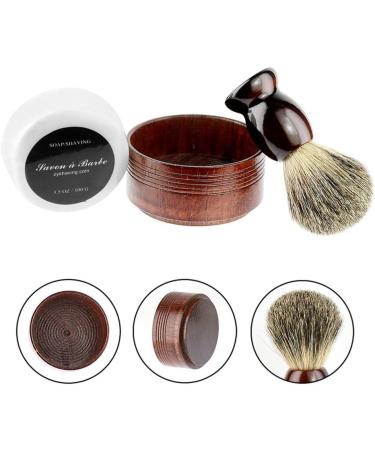 Frcolor Men's Hair Shaving Brush Set - Wooden Cup Bowl Soap Razor Accessories | Premium Shaving Kit for Barber & Home Use - Buy Online on GoSupps.com