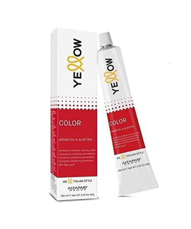 YELLOW ALFAPARF GROUP Coloration Cosmetica Permanent - 1.11 Noir Bleu - Yellow Color Argan Oil & Aloetrix - 100 ml - Alfaparf Group