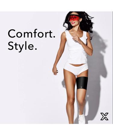 Thigh Compression Sleeve for Men & Women - Medical Grade Support for Hamstring Quadriceps & Groin Strains - Size Large (Black - Buy Online on GoSupps.com