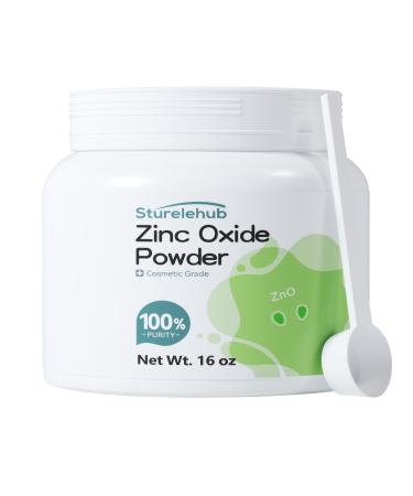 Zinc Oxide Powder 16OZ 100% Purity Non-Nano and Uncoated Cosmetic Grade Zinc Oxide Powder for DIY Sunscreen