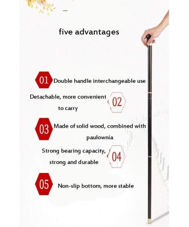 Crutches Non-Slip Crutches Environmentally Friendly and Healthy Sandalwood Material with Two Handles Round Handle and Bird-Back Handle Can Be Stored in Three Parts Crutches Hello Independence - Buy Online on GoSupps.com
