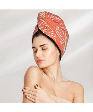 Marine Coral Microfiber Hair Towel | Soft Super Absorbent & Quick Dry for Long Curly Thick Hair - Buy Online on GoSupps.com