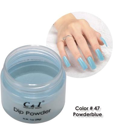 Dip Powder Color No.47 Powderblue Blue Color System Nail Gel Effect 1 oz - Buy Online on GoSupps.com