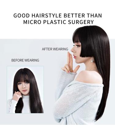 Bangs Hair Clip Clip in Hair Bangs Synthetic Hair Princess Cut Bangs Hair Piece Fringe Bangs Clip-on Quick Cosplay Bangs Hair Extensions Fake Straight Natural Fringe Hair for Women Bangs Clip in Hair Natural black - Buy Online on GoSupps.com