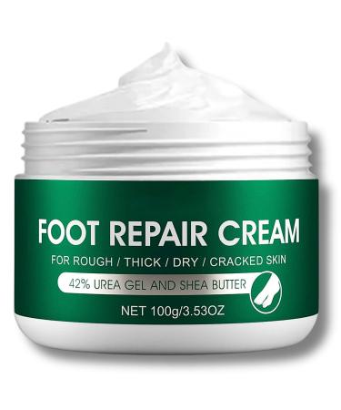 Urea 42% Foot Cream Cracked Heel Repair Cream Urea Foot Cream for Cracked Heels and Dry skin Urea Cream for Feet with Tea Tree & Aloe Vera for Deep Moisturizing Callus Remover Gel and Soften 100g
