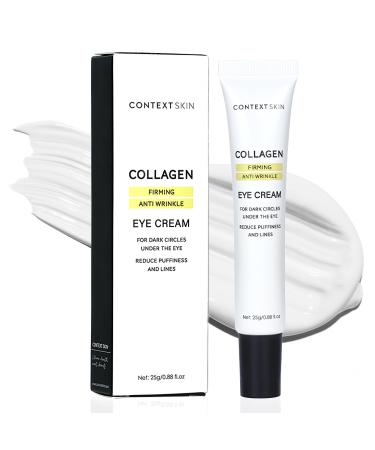 CONTEXT SKIN Collagen Eye Cream 3-in-1 formula with collagen coffee & niacinamide for lightweight hydration supports a smoother refreshed under-eye appearance 0.88 fl oz