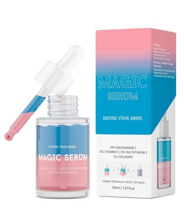 Generic Magic 10% Niacinamide 5% Vitamin C 2% Glutathione Serum 1% Collagen Face Serum for Glowiing Skin | Hydrating Niacinamide For Women & Men 30 ml