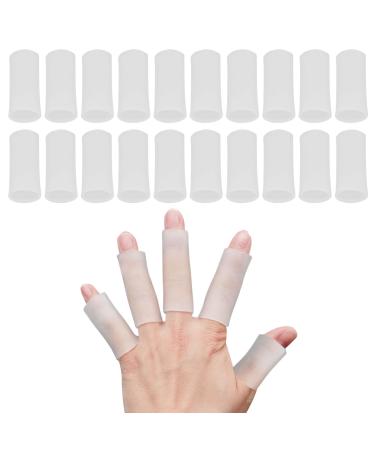 20 Pieces Of Silicone Finger Covers Gel Finger Pad For Arthritic Finger Pain Gel Thumb Tube For Triggering Finger Pain Provide Relief For Finger Cracking Corns Blisters And Calluses.