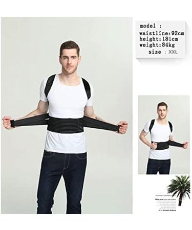 Back Correction Belt Women Men Shoulder Spine Posture Orthotic Back Support Belt Protective Adjustable Pain Relief Elastic Lumbar Support Trainer Black XX Black XX - Buy Online on GoSupps.com