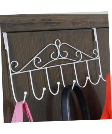 PRETYZOOM Hanging Hooks Hook Over Door Clothes Hanger Rack Over The Door Hanger Coat Hanger Rack No Trace Towel Rack Metal Hangers medium White - Buy Online on GoSupps.com