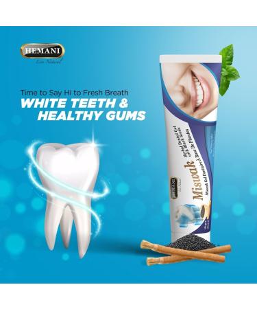 Hemani Meswak Toothpaste 100g | Fluoride-Free Natural Toothpaste | Best Oral & Gum Hygiene | Miswak Sewak Peelu - Buy Online on GoSupps.com