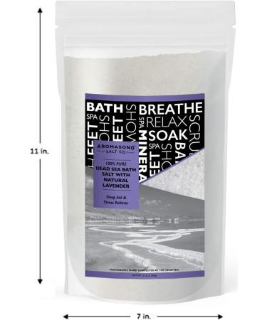 5 LB Pure Dead Sea Salt with Lavender Essential Oil - Spa Bath Salt for Body Wash & Scrub - Soothes Tired Muscles & Skin - Buy Online on GoSupps.com