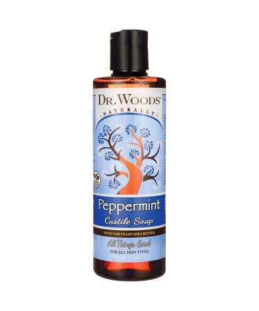 Dr. Woods Peppermint Castile Soap with Fair Trade Shea Butter 8 fl oz (236 ml)