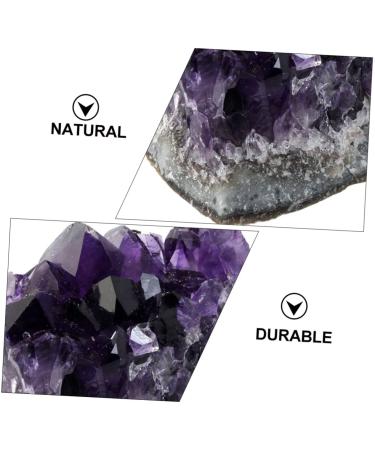 MUCKLILY Purple Ornament 2pcs Amethyst Cluster Chips Natural Crystal Decoration Natural Crystal Ornament Various Ornaments - Buy Online on GoSupps.com